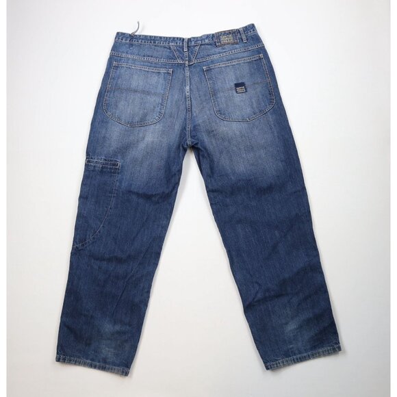 Vintage 90s Marithe Francois Girbaud Mens 40x32 Baggy Fit Wide Leg Denim Jeans - Picture 8 of 15